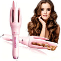 Auto Hair Curler, Automatic Curling Iron with 4 Temperature Settings, 30s Fast Heat, Anti-Tangle & Anti-Scald, 60min Auto Shut-Off, Portable, Easy-to-Use, pink