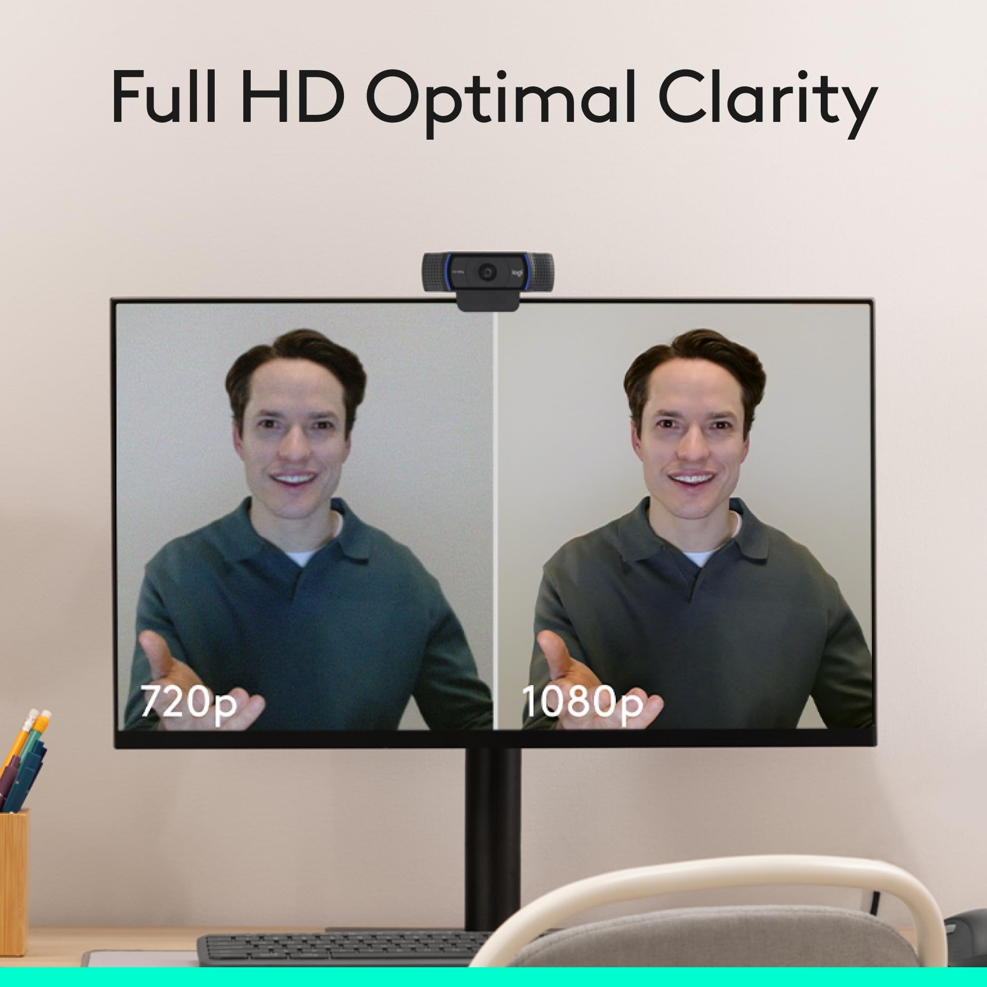 C920x HD Pro PC Webcam, Full HD 1080p/30fps Video, Clear Audio, HD Light Correction, Works with Microsoft Teams, Google Meet, Zoom, Nintendo Switch 2’s New GameChat Mode, Mac/Tablet- Black