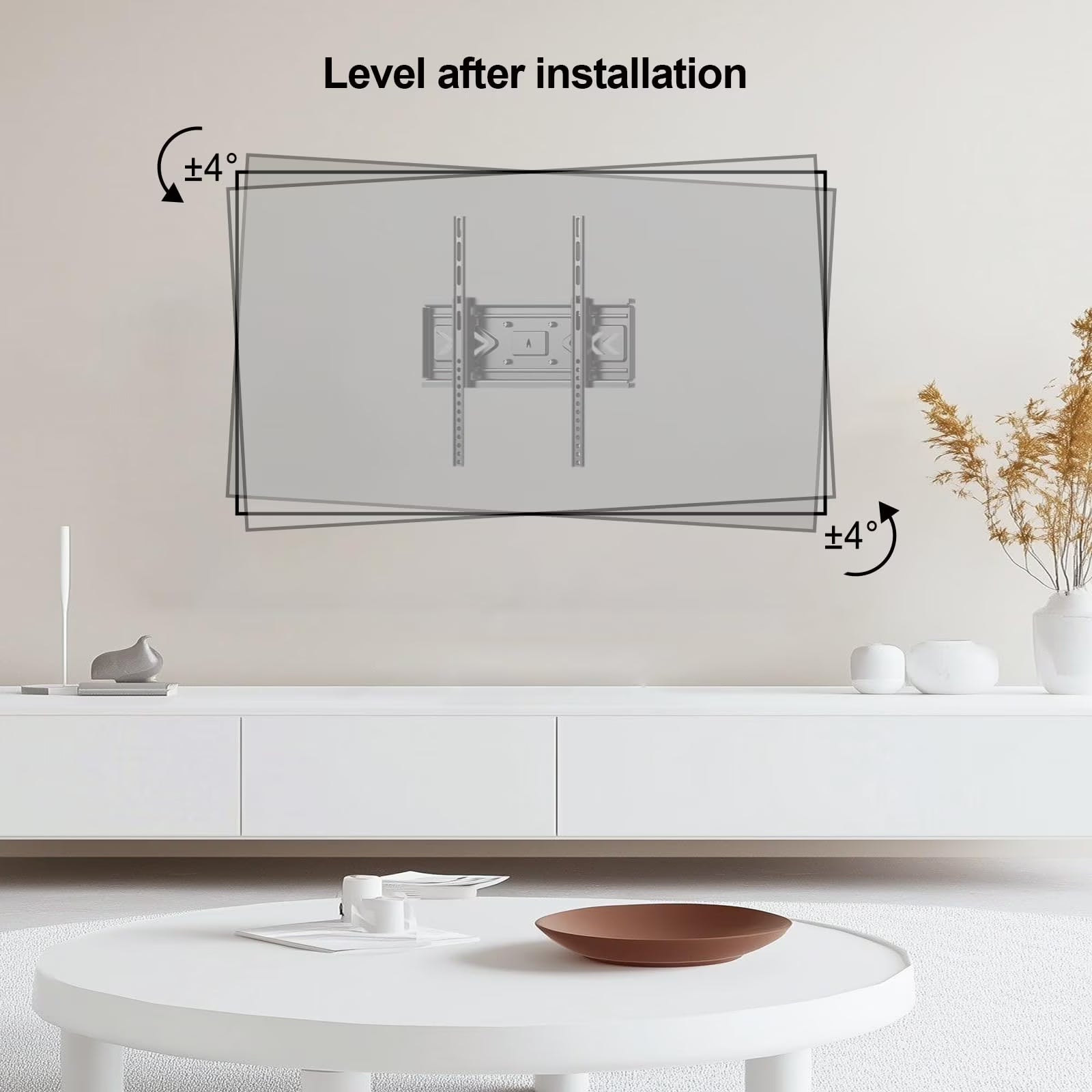 Avoben TV wall mount, suitable for 32-60 inch TVs, swivel and tilt, full-range movable bracket with adjustable double arms, maximum load capacity 110 lbs.