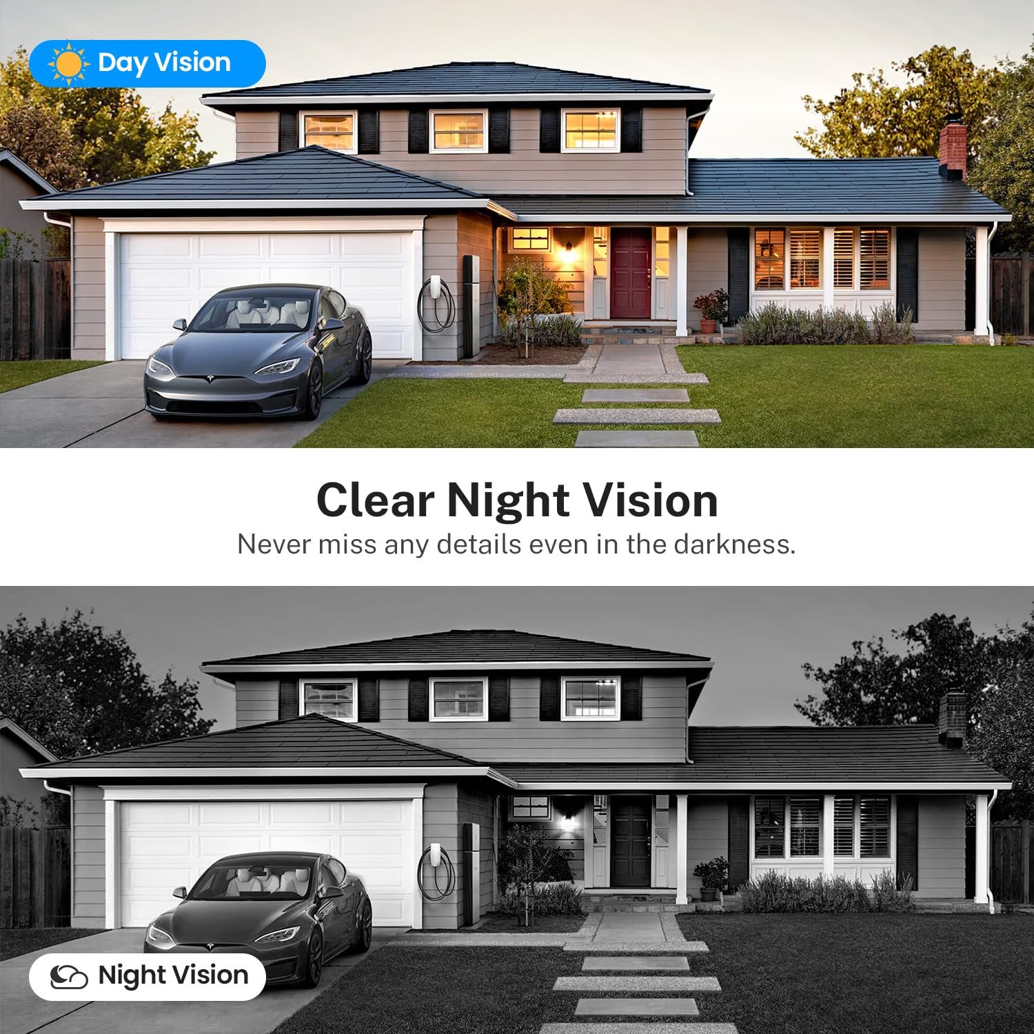 1080p Wireless Wi-Fi Video Doorbell Camera with Two Way Audio, Night Vision, Cloud Storage, Smart AI Motion Detection, Support 2.4GHz Wi-Fi only