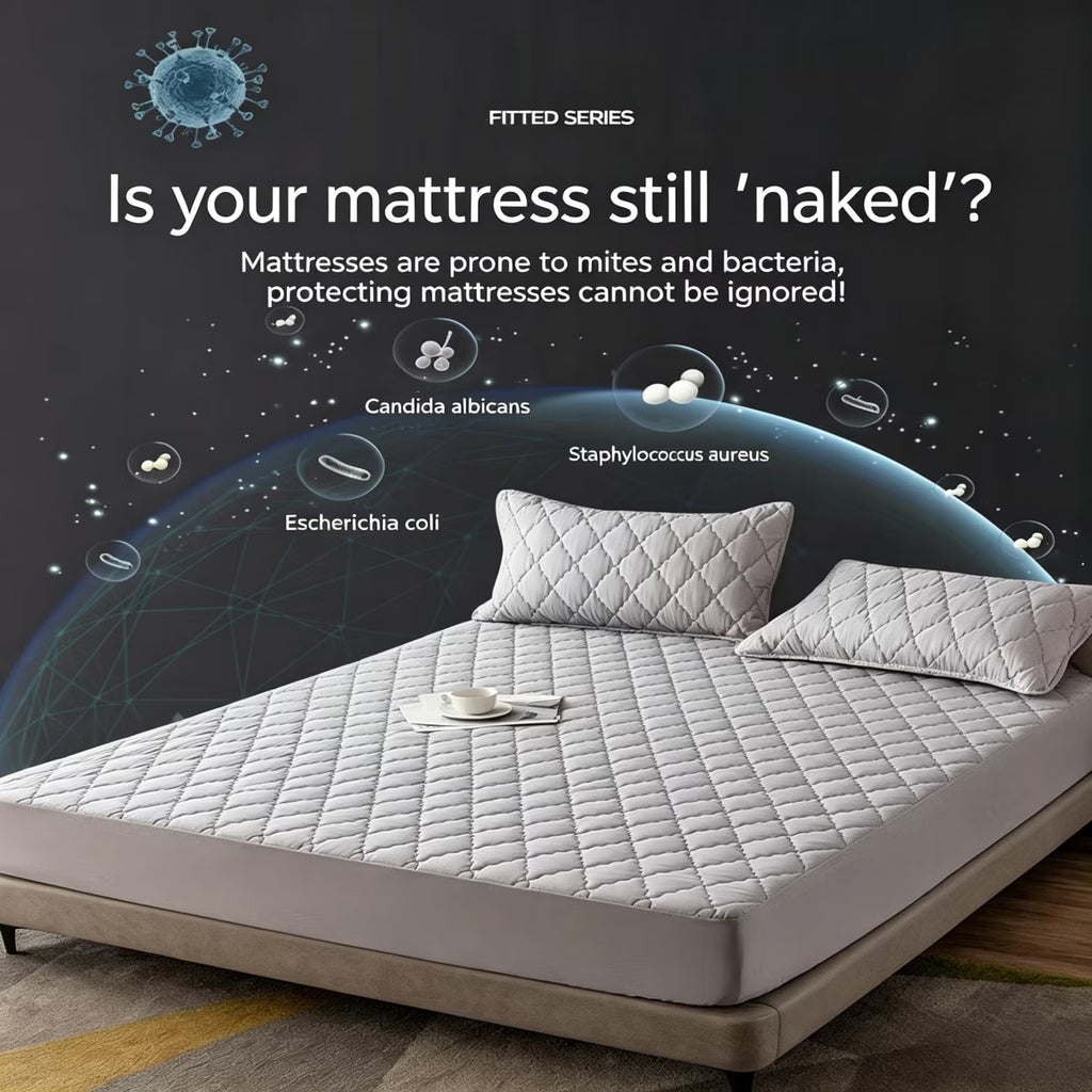 Waterproof Mattress Protector Pad Queen Machine Washable, Breathable Mattress Topper with Deep Pockets, All-Season Use, Hotel Quality (Queen, Grey)