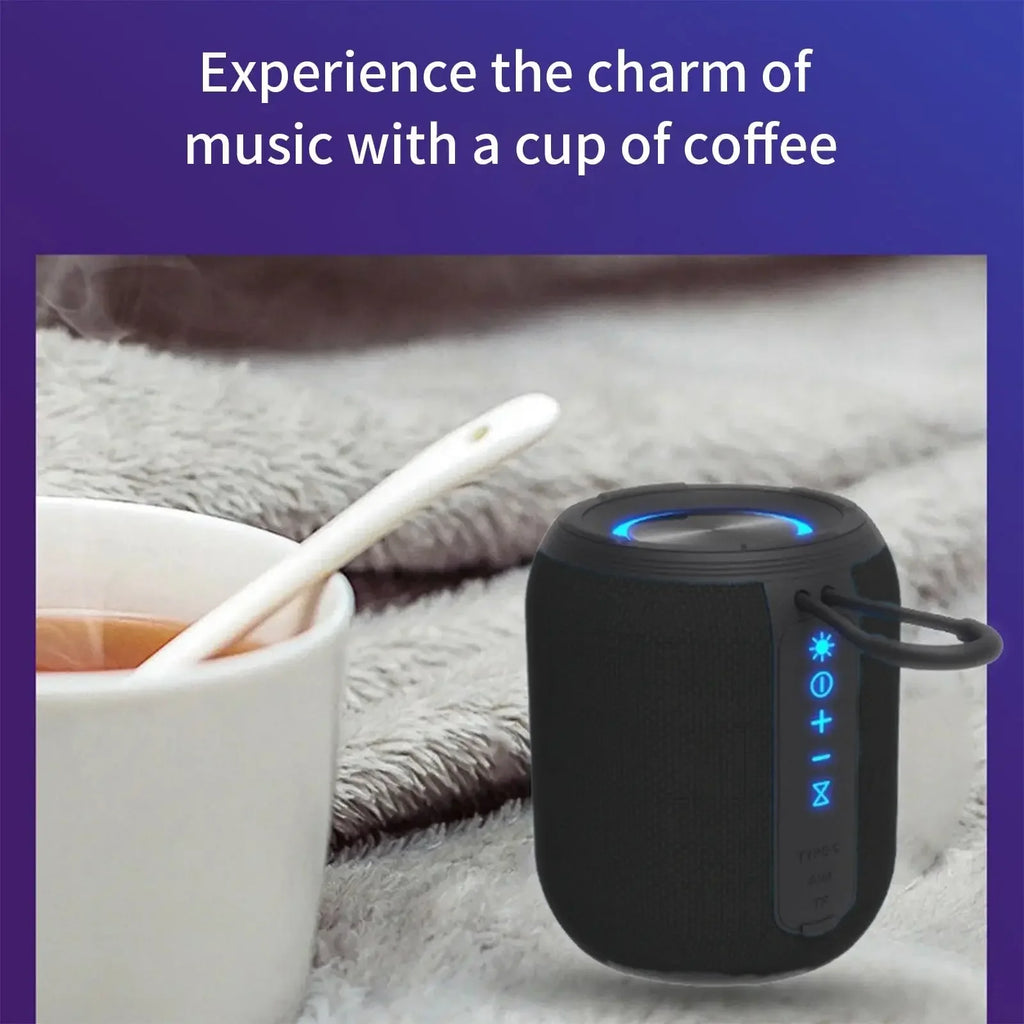 Portable Bluetooth Speaker Beach Vacation Essentials: Powerful Crystal Clear Sound/Dynamic Light/IPX5 Waterproof/All Day Playtime/BT 5.3/TWS Paring, Small Wireless Speaker for Outdoor|Travel|Camping