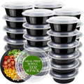 (50 pieces) 28 oz, reusable lidded meal prep containers, food storage containers with lids, sturdy and leak-proof, BPA-free, safe for microwave and refrigerator use, convenient for carrying food.