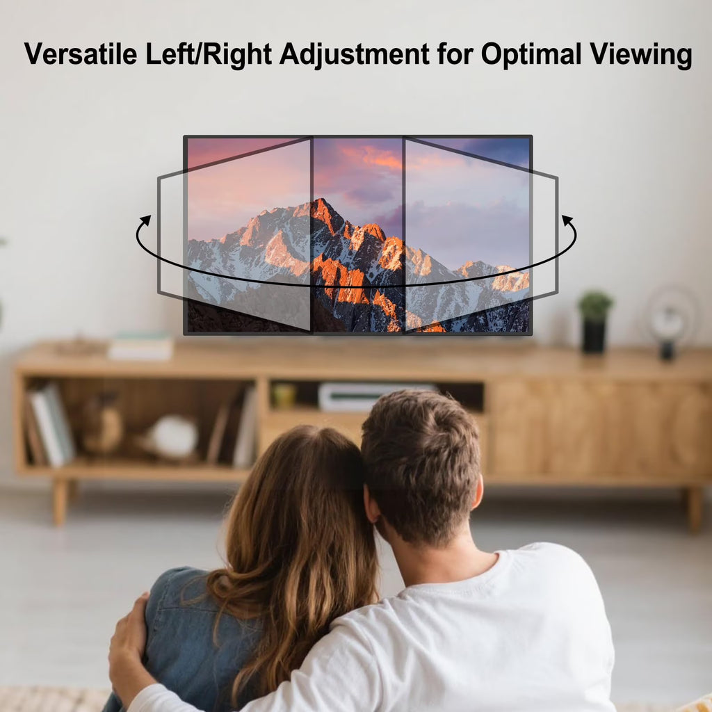 Avoben TV wall mount, suitable for 32-60 inch TVs, swivel and tilt, full-range movable bracket with adjustable double arms, maximum load capacity 110 lbs.