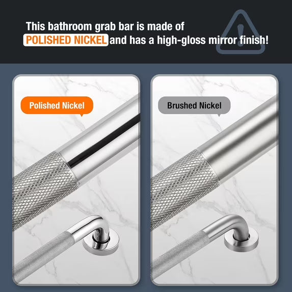 Grab Bars for Bathtubs and Showers 2 Pack Suction Grab Bar, Heavy Duty Shower Handle Removable Bath Handrails for Seniors and Elderly, Bathroom Safety Grip No Drilling Waterproof
