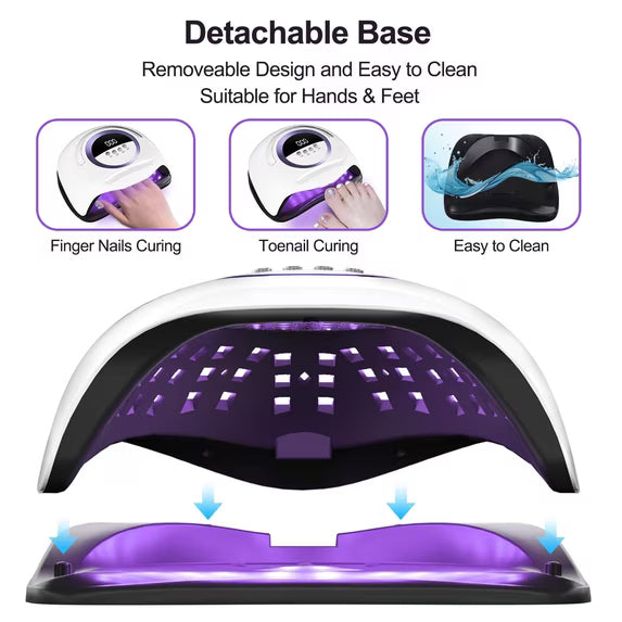 UV LED Nail Lamp, Gel Light for Nail Polish UV Dryer with 3 Timers White