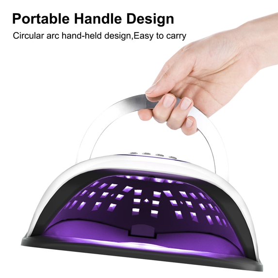 UV LED Nail Lamp, Gel Light for Nail Polish UV Dryer with 3 Timers White