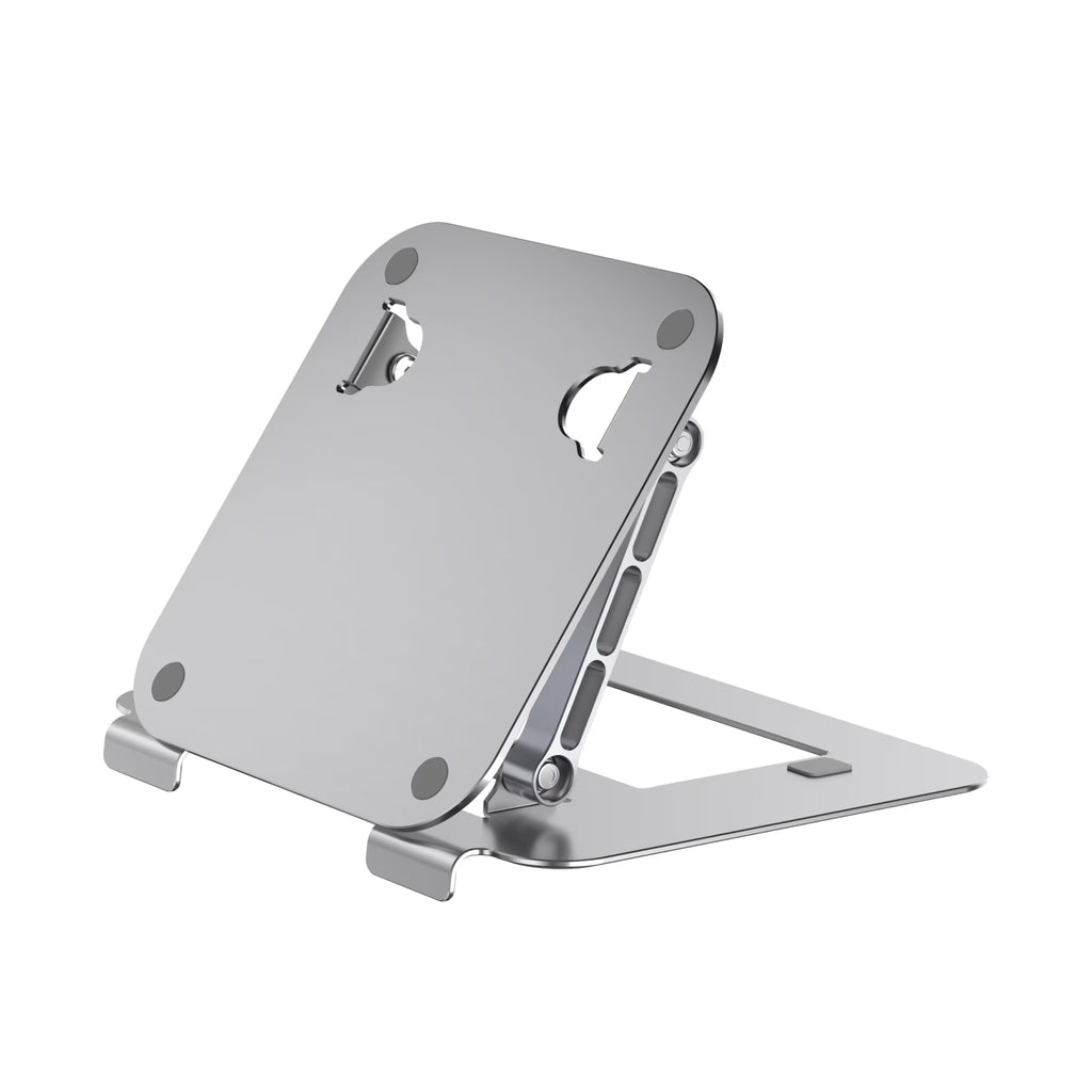 Adjustable Laptop Stand for Desk,Foldable Laptop Holder with Stable Heavy Base,Multi-angle Adjustable Ergonomic Computer Riser Compatible with MacBook Air Pro,Notebook,All 10-15.6”Laptops,Grey