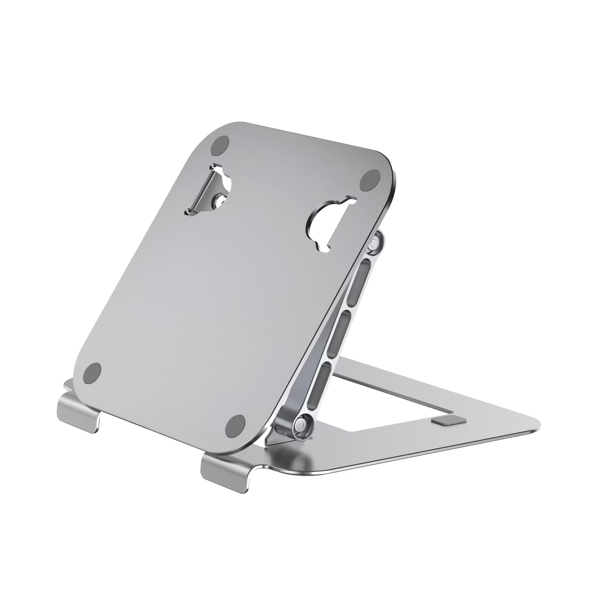 Adjustable Laptop Stand for Desk,Foldable Laptop Holder with Stable Heavy Base,Multi-angle Adjustable Ergonomic Computer Riser Compatible with MacBook Air Pro,Notebook,All 10-15.6”Laptops,Grey