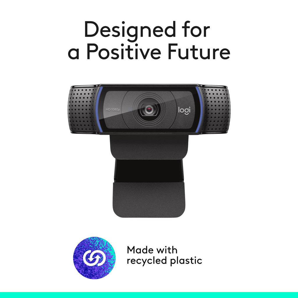 C920x HD Pro PC Webcam, Full HD 1080p/30fps Video, Clear Audio, HD Light Correction, Works with Microsoft Teams, Google Meet, Zoom, Nintendo Switch 2’s New GameChat Mode, Mac/Tablet- Black