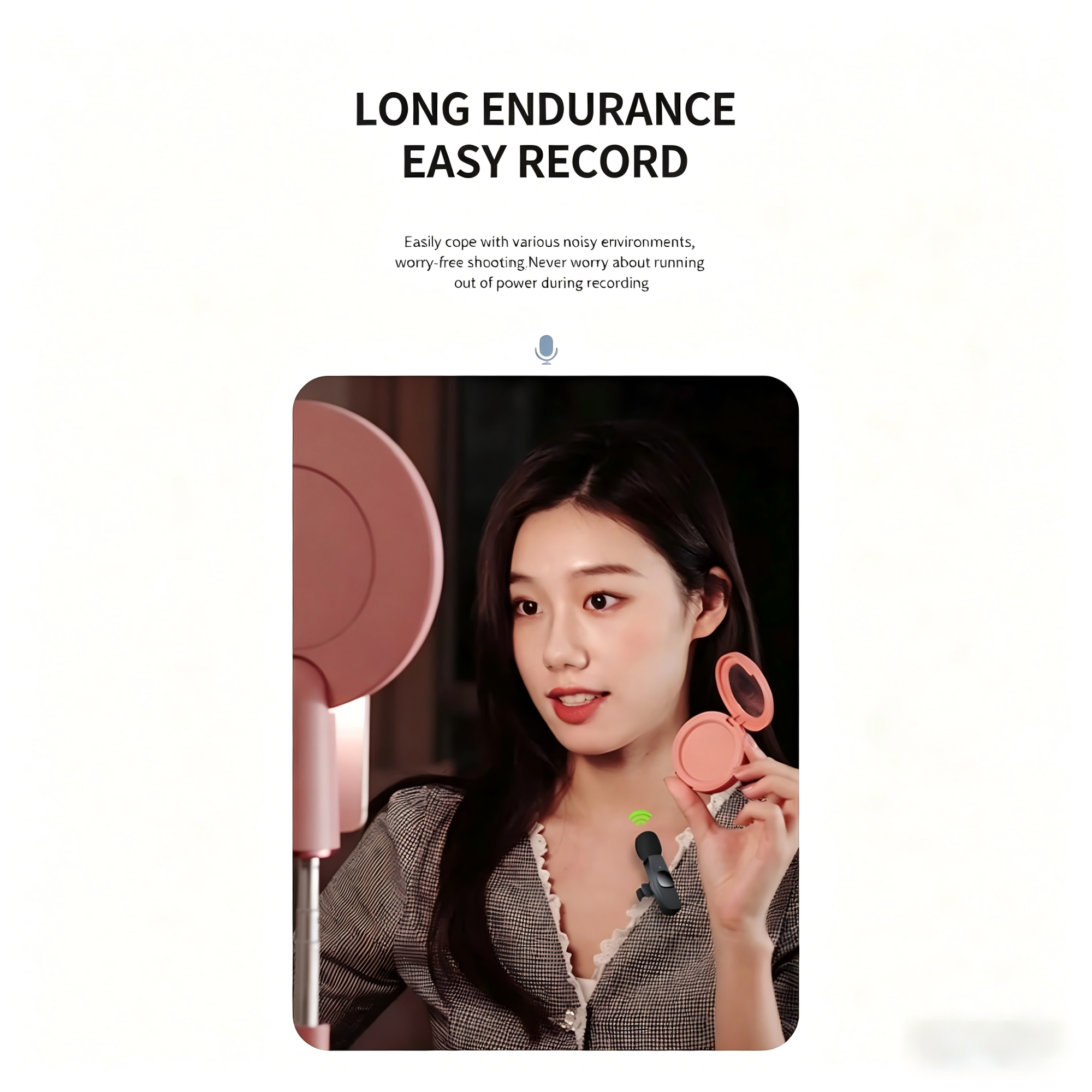 Avoben Wireless Mini Microphone for iPhone and Android Phones - Lavalier Microphone for Audio and Video Recording - Clip-on Microphone for Content Creators such as YouTube, TikTok, Podcasts, and Vlog