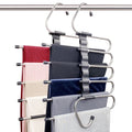 Carestrong Magic Pants Hangers Space Saving - This clothes hangers Closet Multiple Layers Multifunctional Uses Rack Organizer for Trousers Scarves Slack (2 Pack )